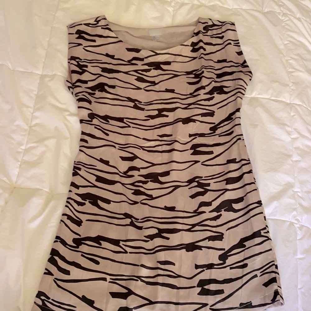 Dusty pink and black animal print dress